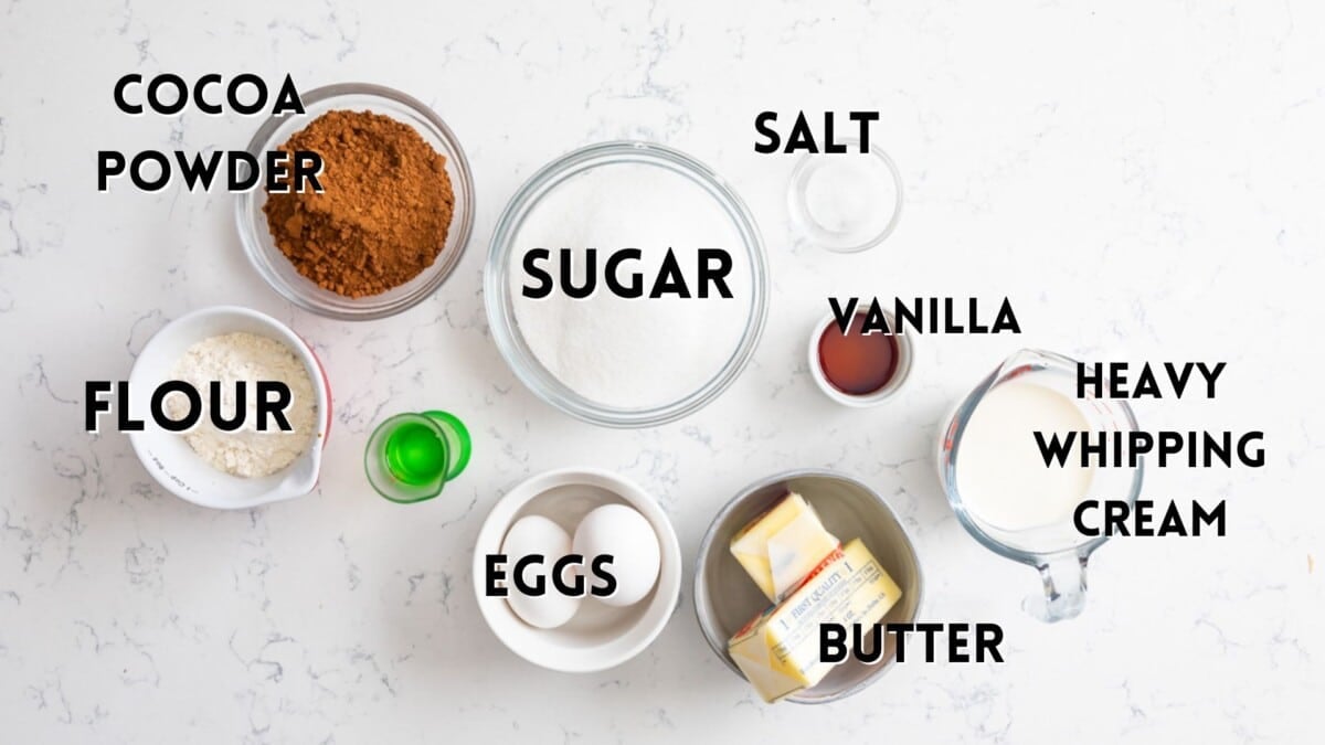 ingredients in caramel brownies