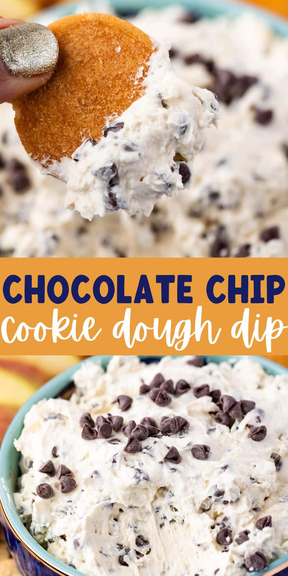 two photos of the cookie dough surrounded by cookies