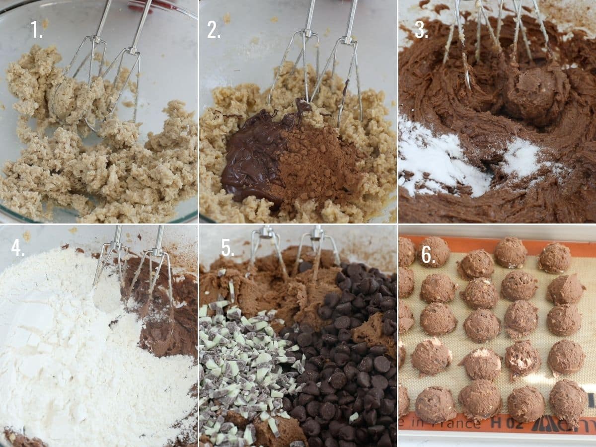 6 photos showing how to make cookies