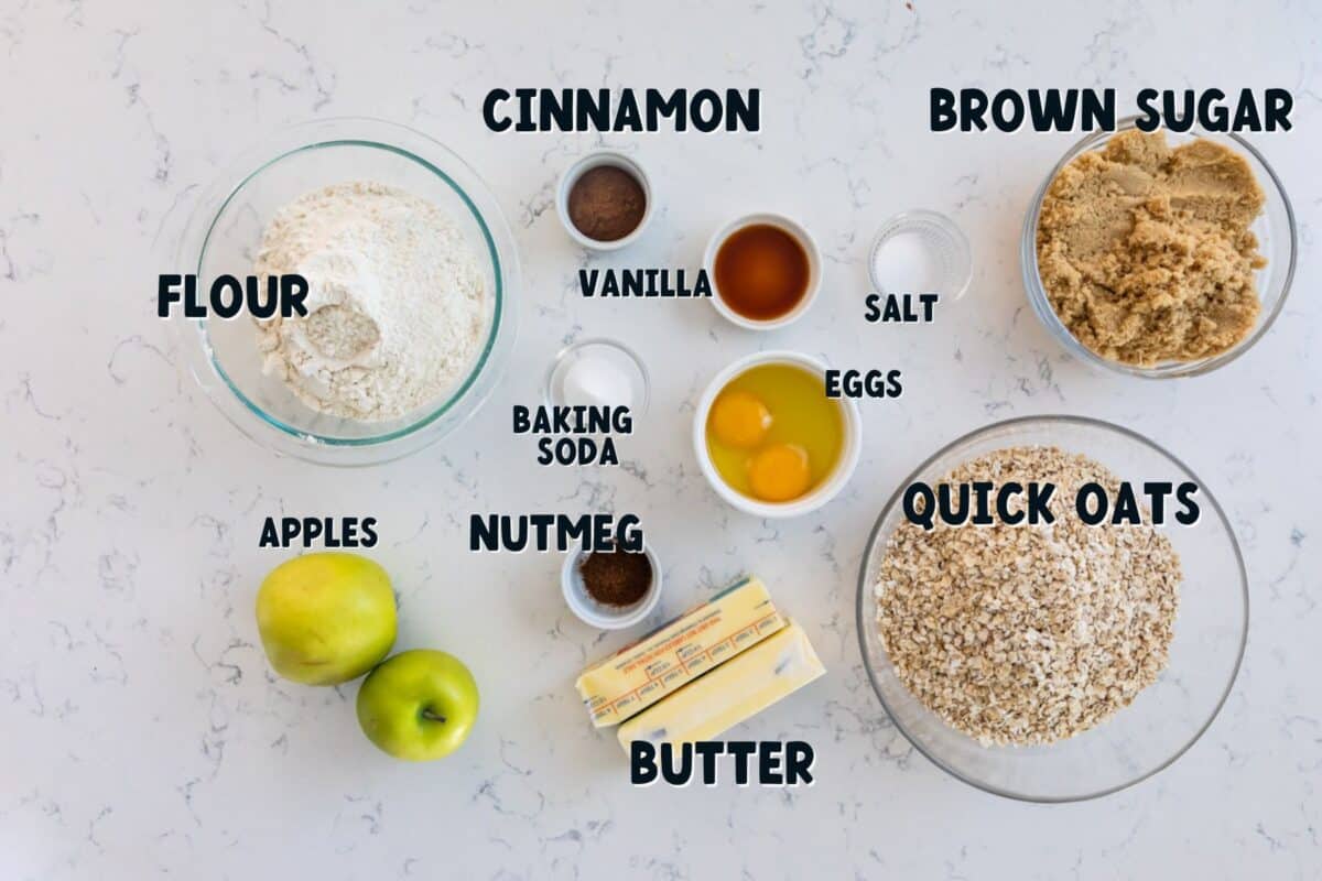 ingredients in apple cookies