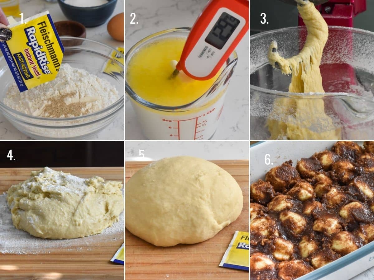 how to make homemade monkey bread 6 photo collage