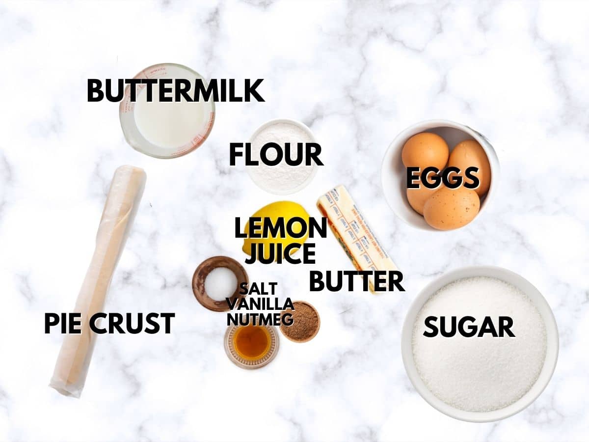 ingredients in buttermilk pie