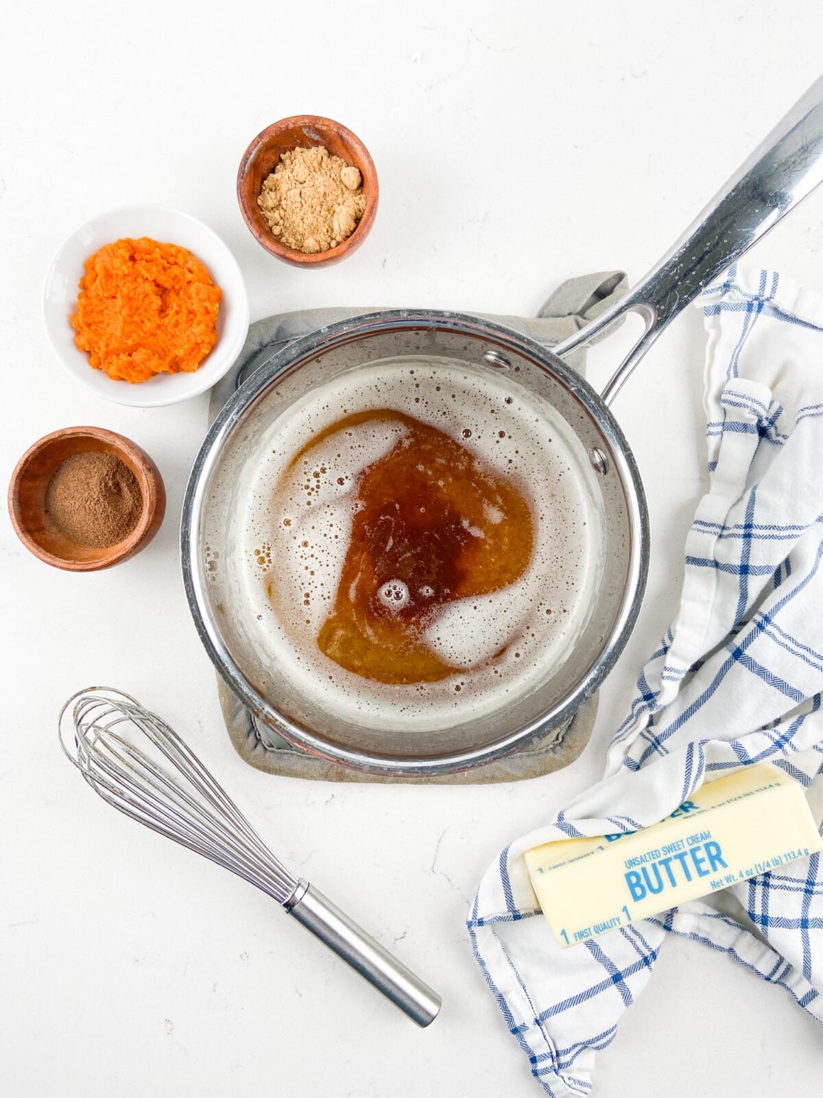 brown butter in pan