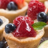 mini tarts with various fruits on top