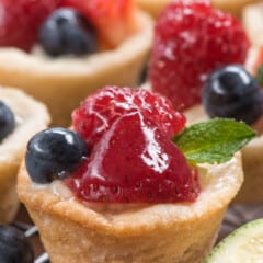 mini tarts with various fruits on top