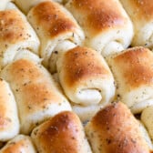 dinner rolls on cookie sheet close together
