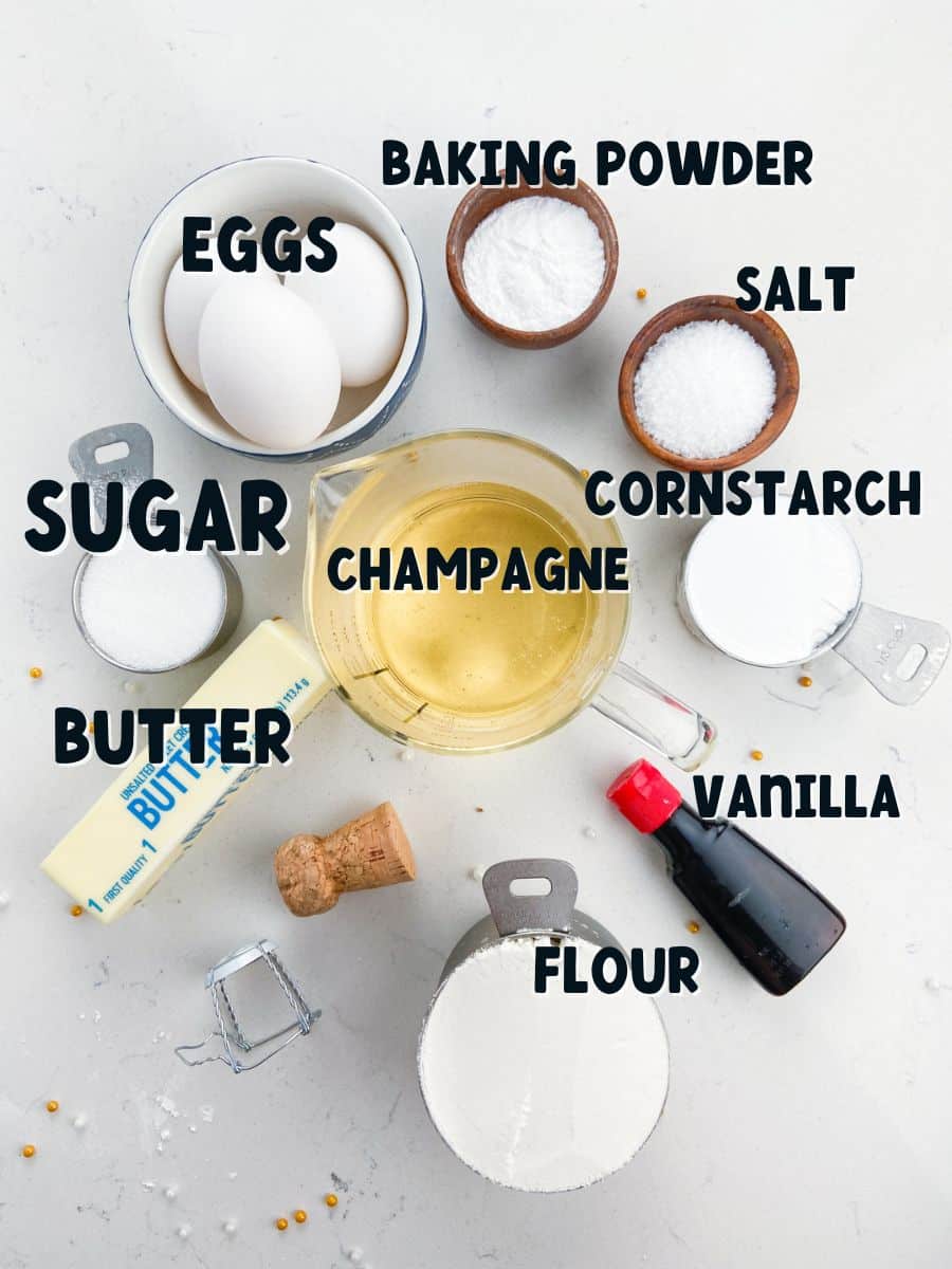 Ingredients in CHAMPAGNE CUPCAKES