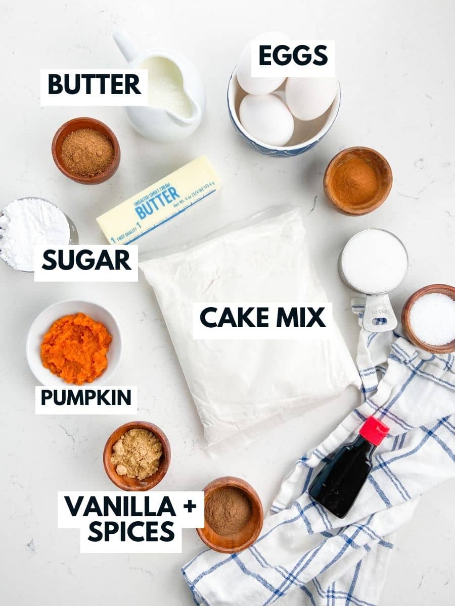 ingredients in pumpkin bundt cake