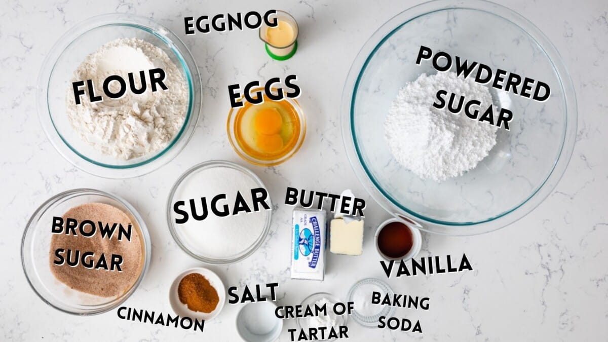 ingredients in eggnog cookies