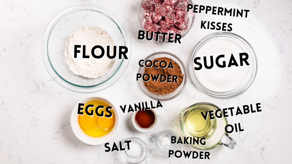 ingredients in peppermint brownie bites