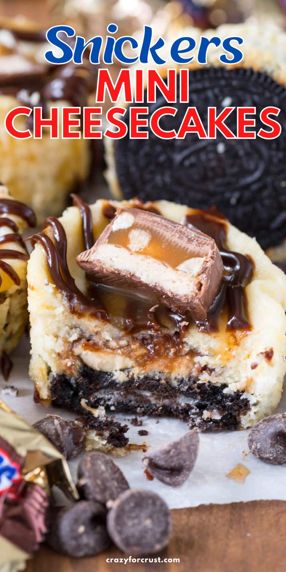 Snickers Mini Cheesecakes - Tornadough Alli