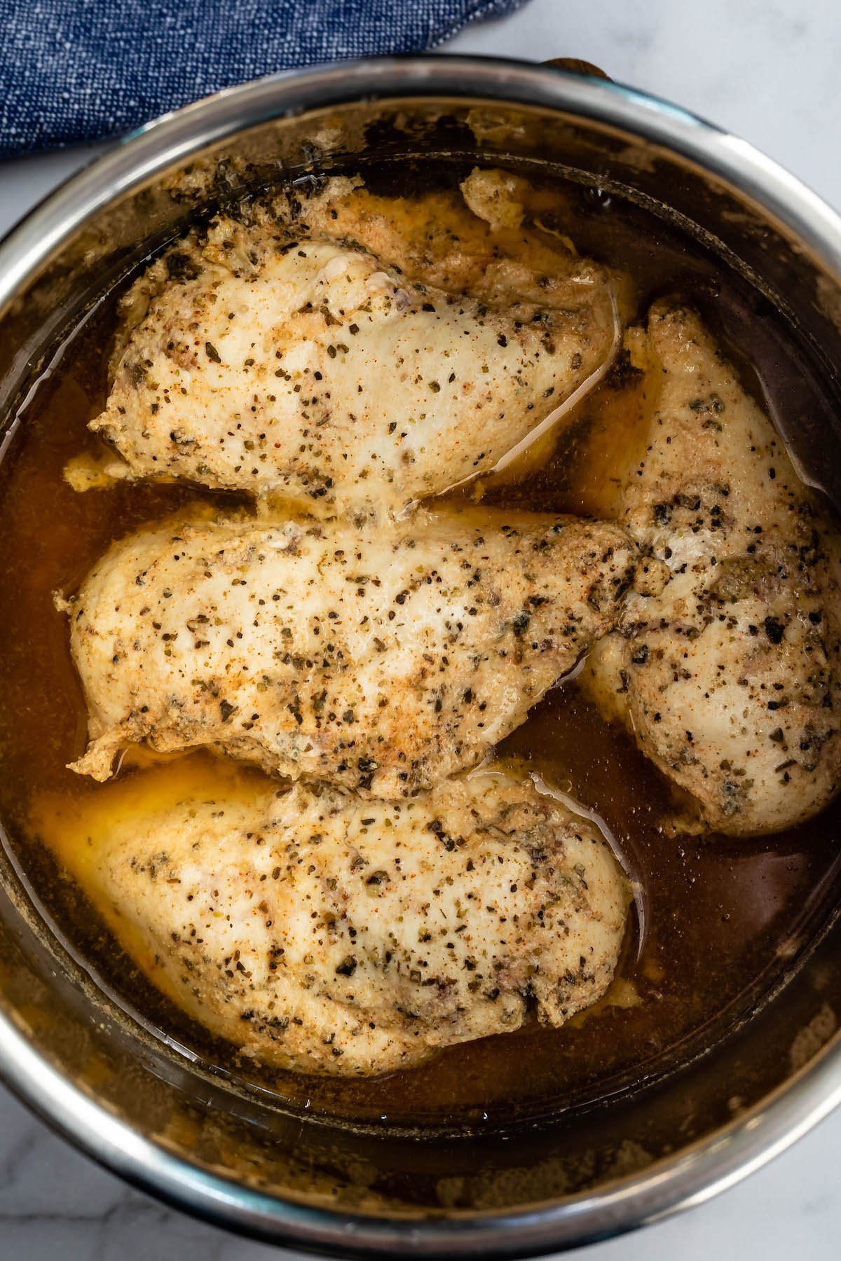 chicken breasts in a pan