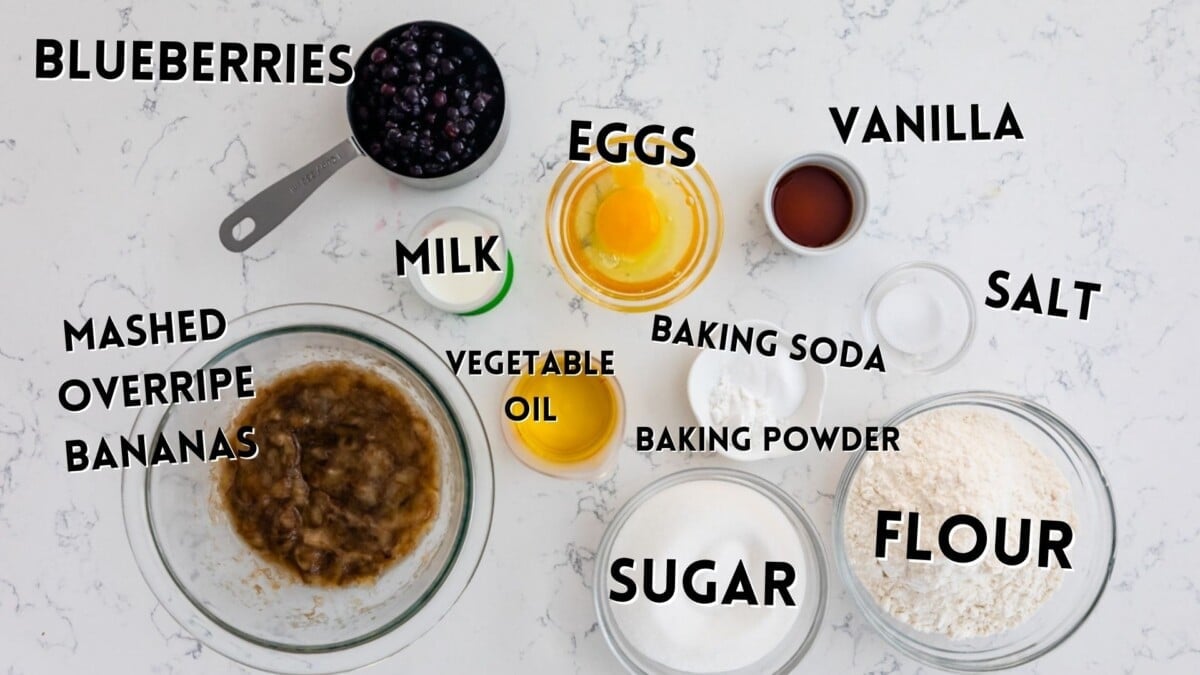 ingredients in blueberry muffins