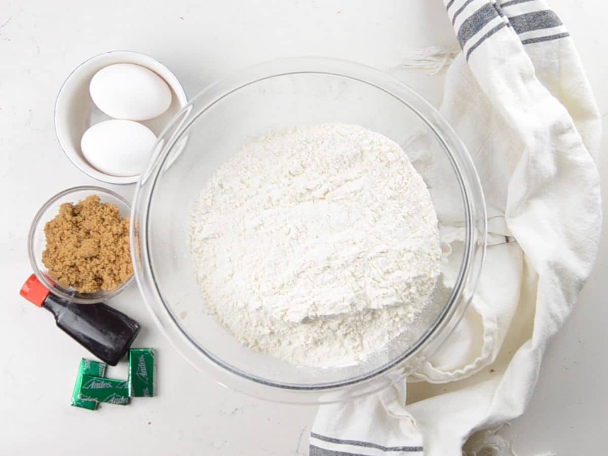 bowl of dry ingredients.