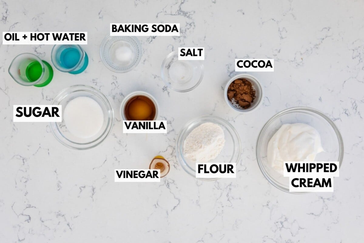 ingredients in mug cake
