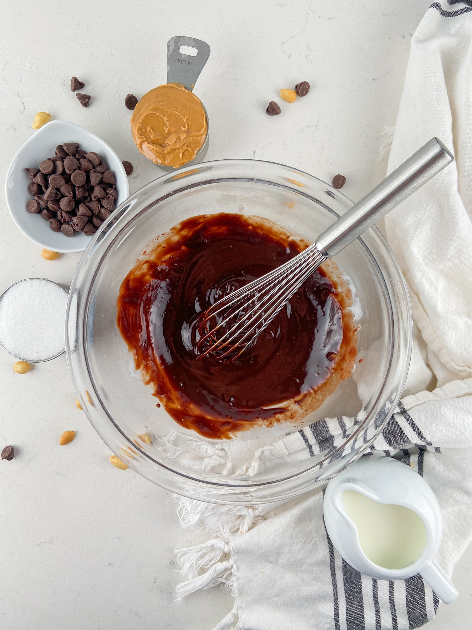 process shot of chocolate dipped donuts