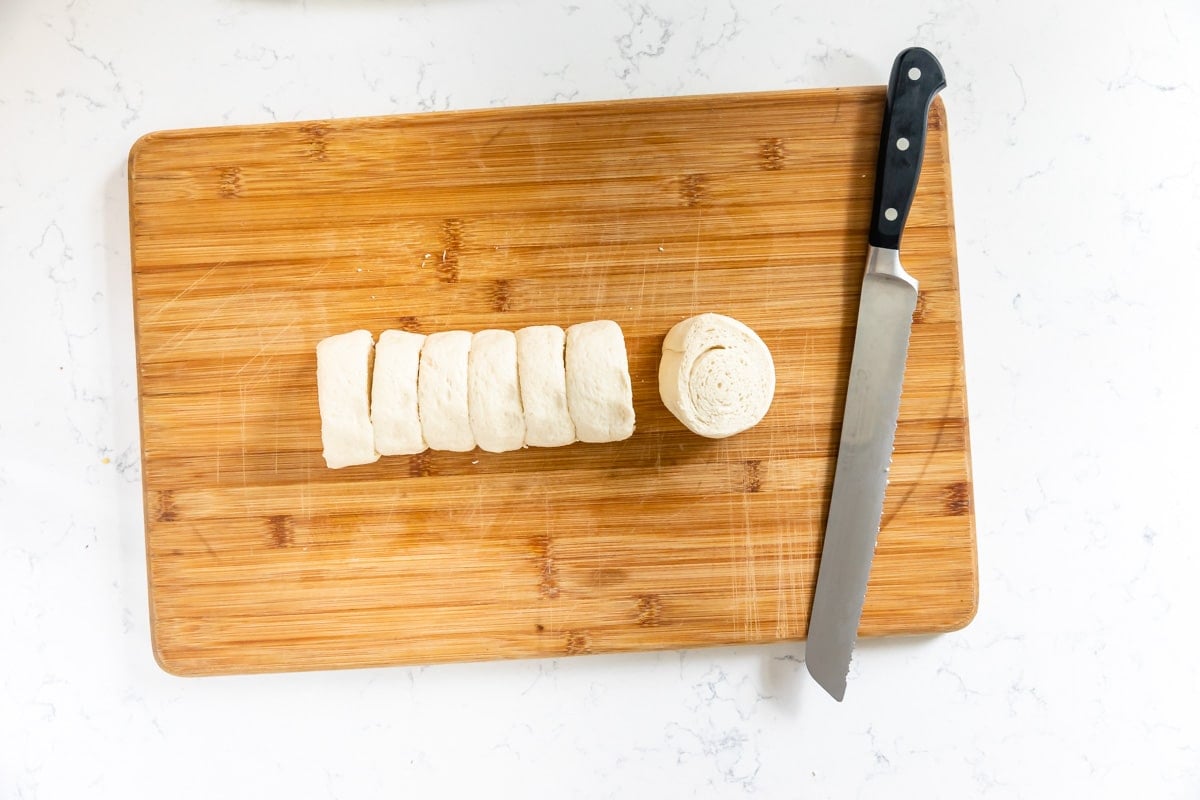 process shot of air fryer pretzel bites