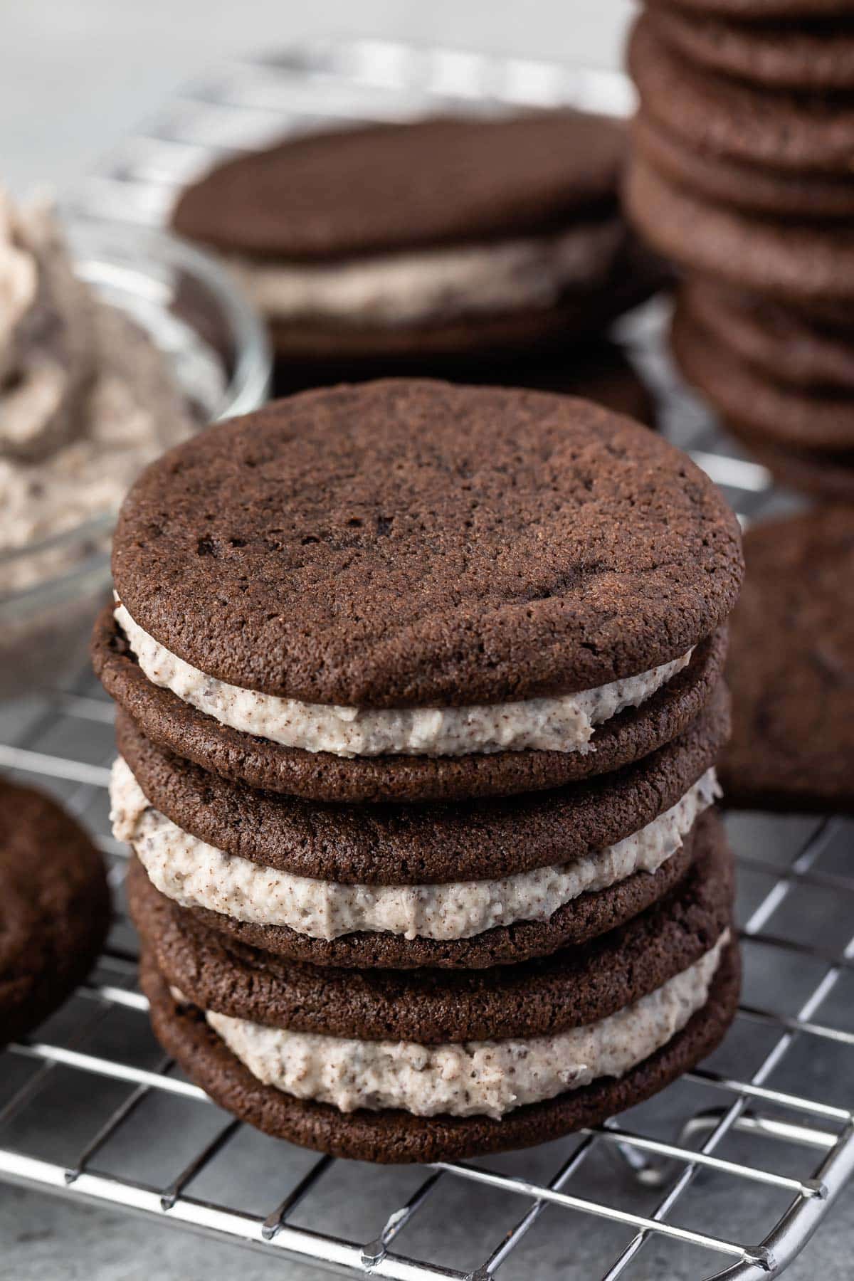 oreo cookies with cookies and cream filling.