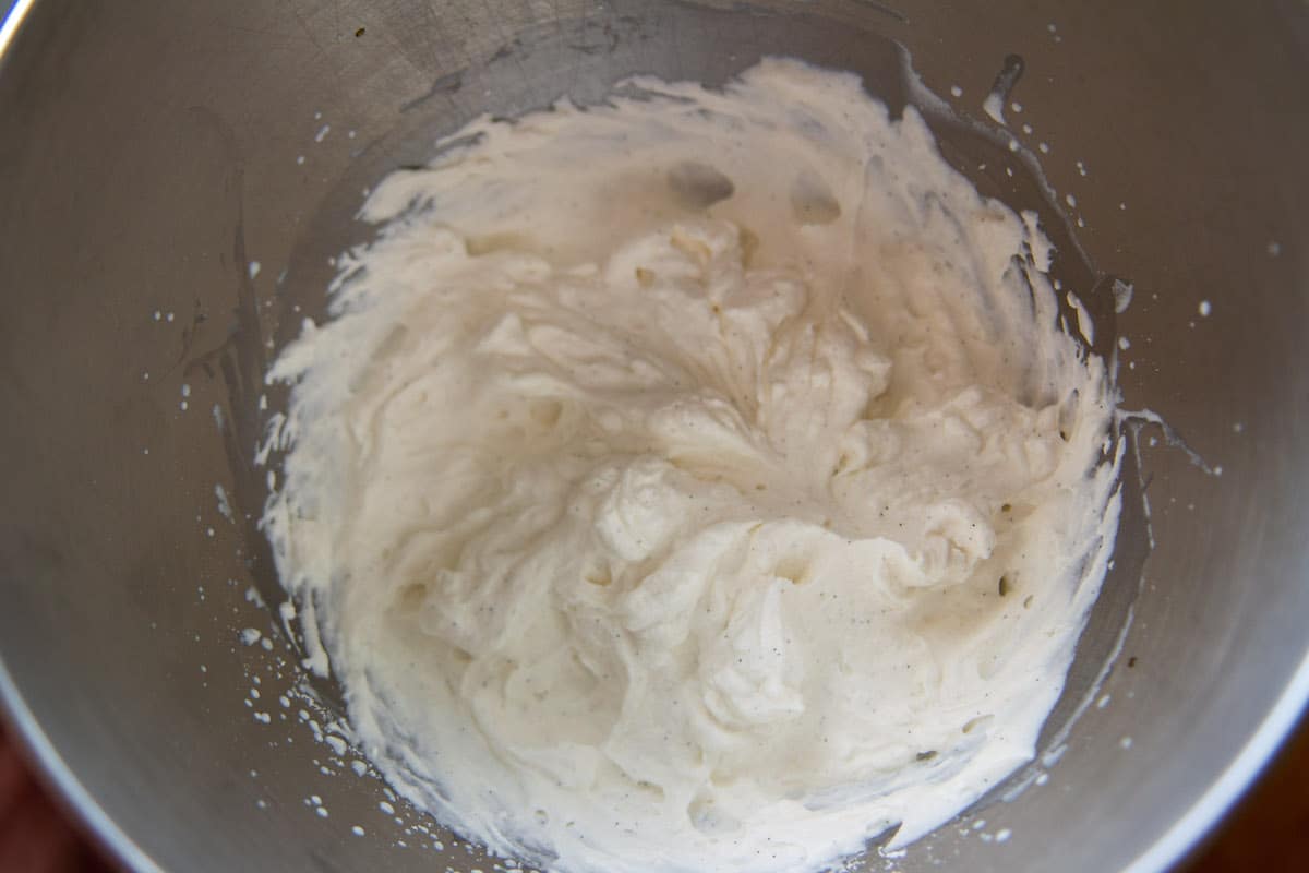 process shot of whipped cream.