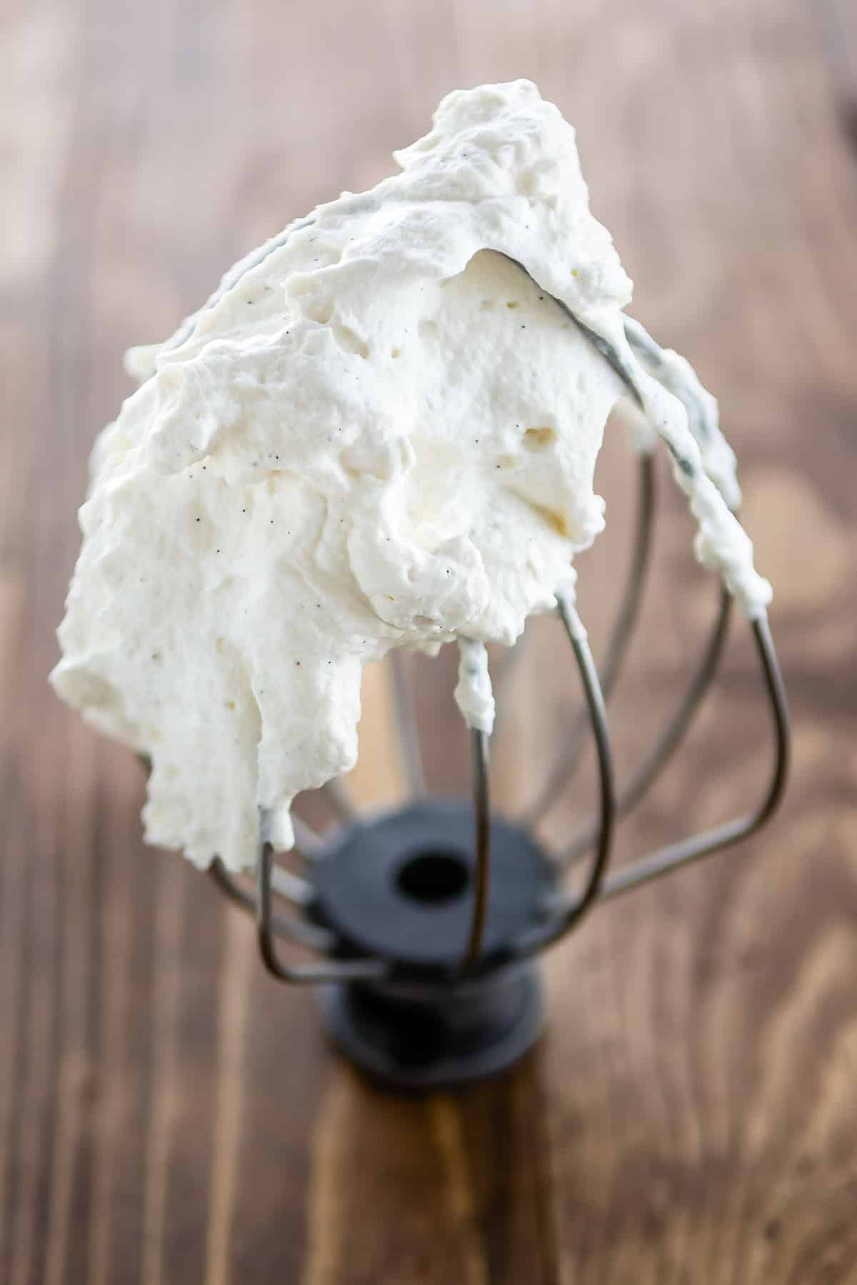 process shot of whipped cream.