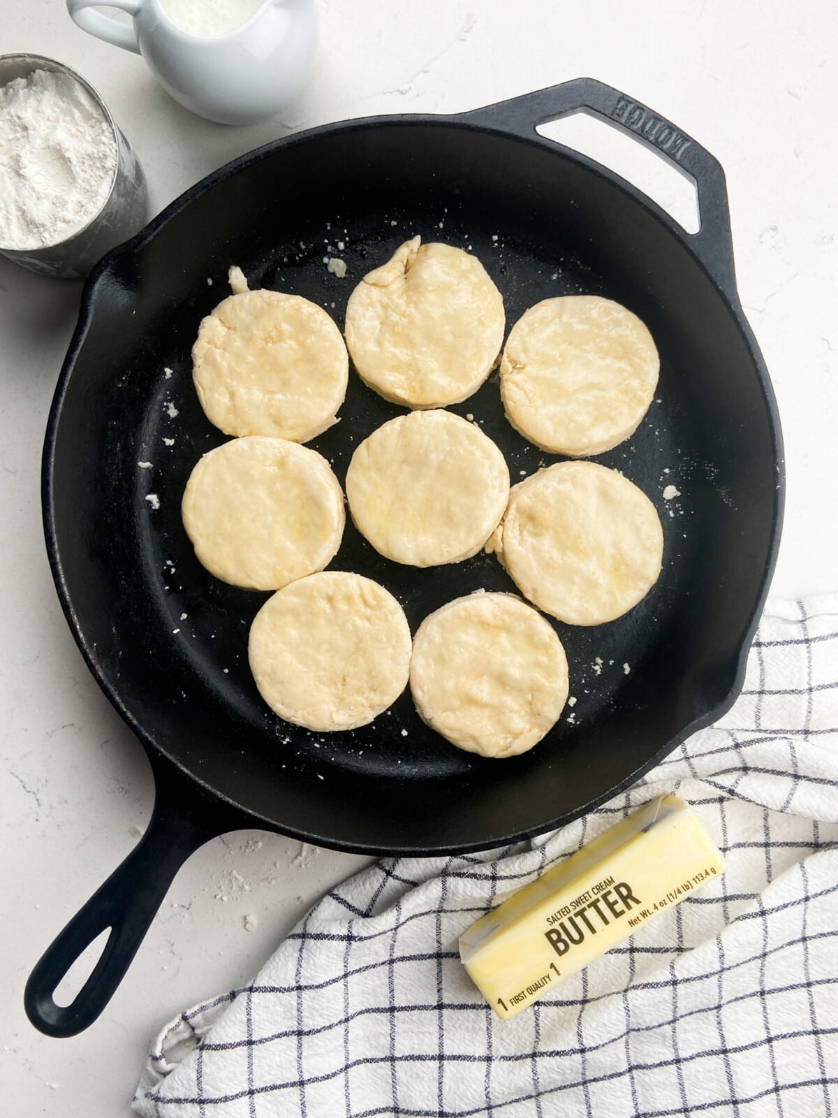 process shot of buttermilk biscuits.