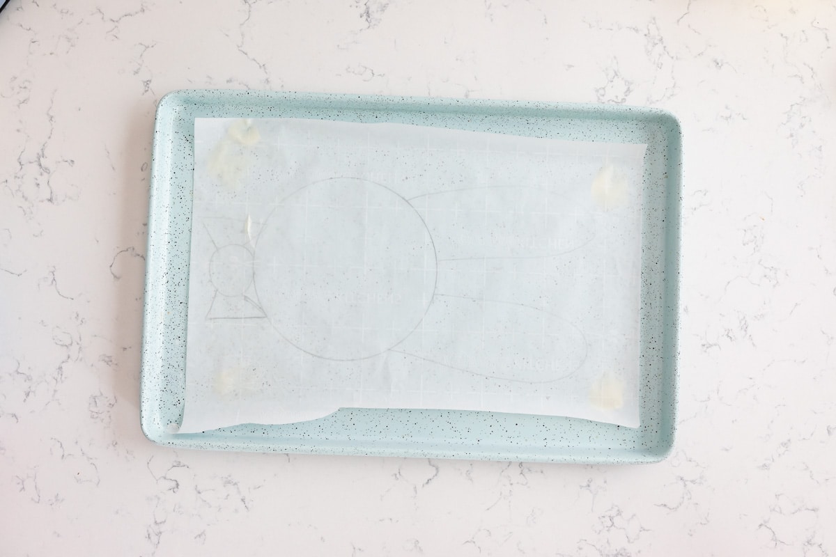 process shot of buttercream board.