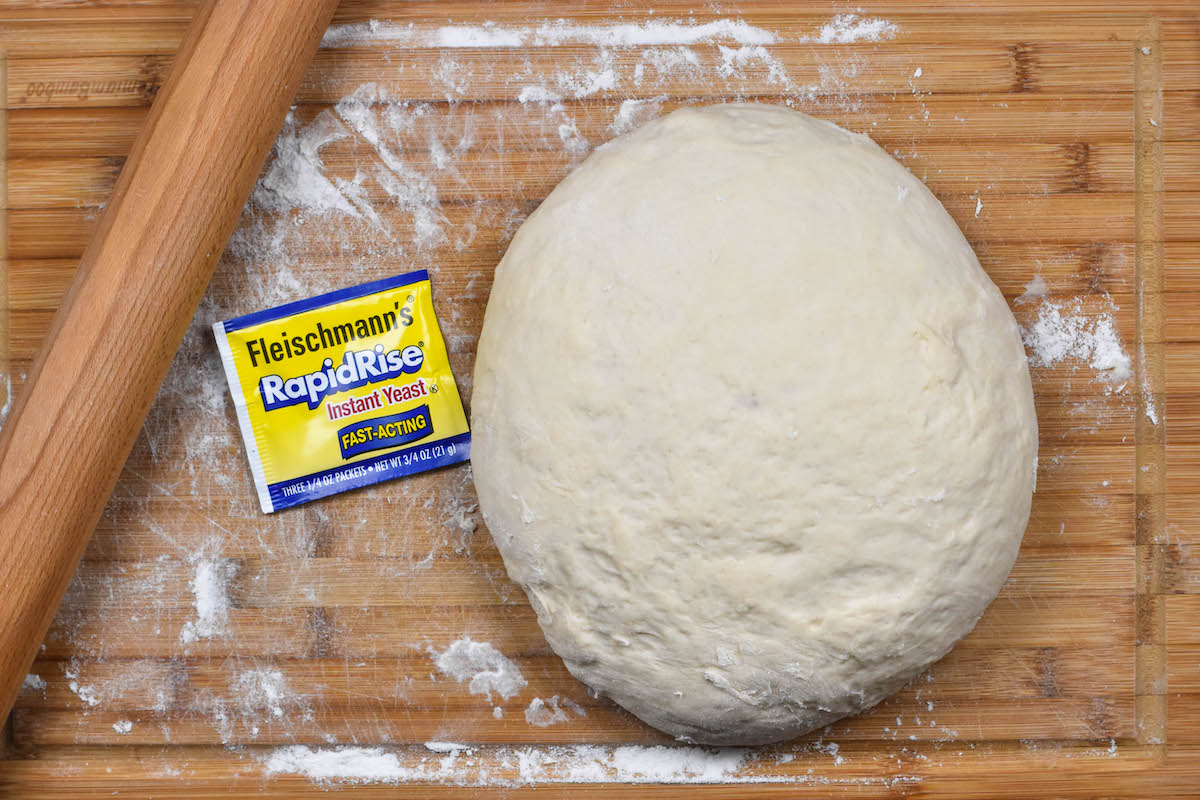 bread dough after rising