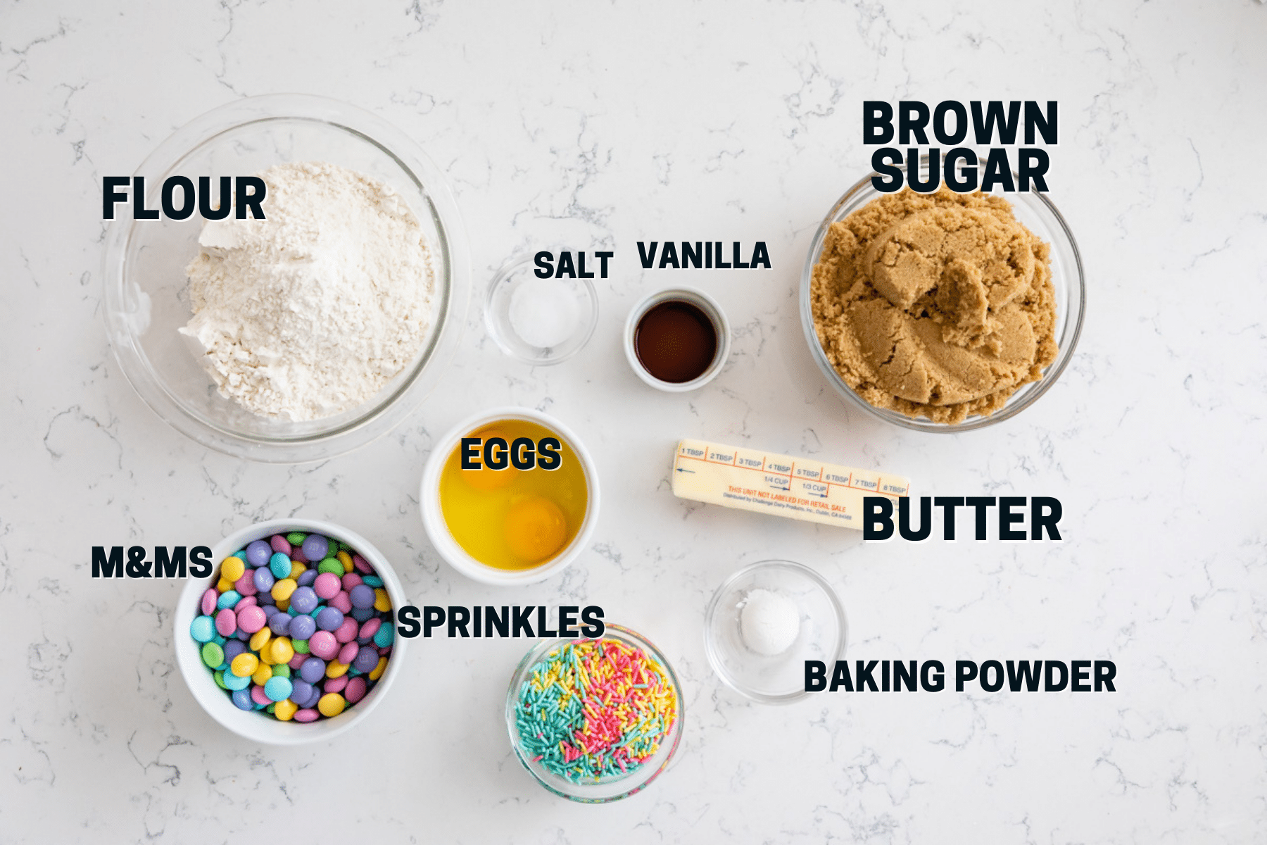 Ingredients in EASTER COOKIE BARS