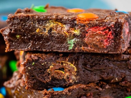M&M Brownies - Fudgy and Delicious - Chisel & Fork