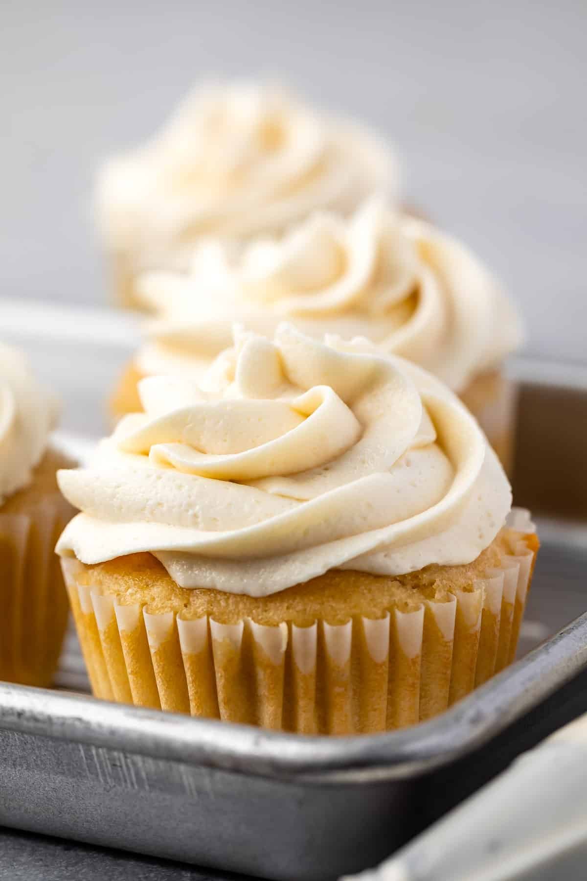 what frosting on a vanilla cupcake.