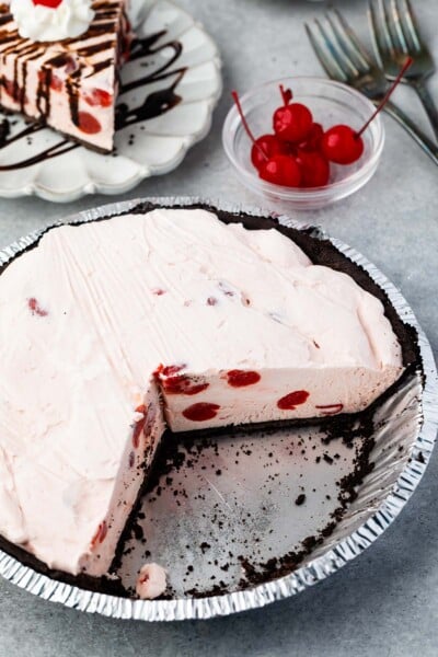 Frozen Cherry Cream Pie
