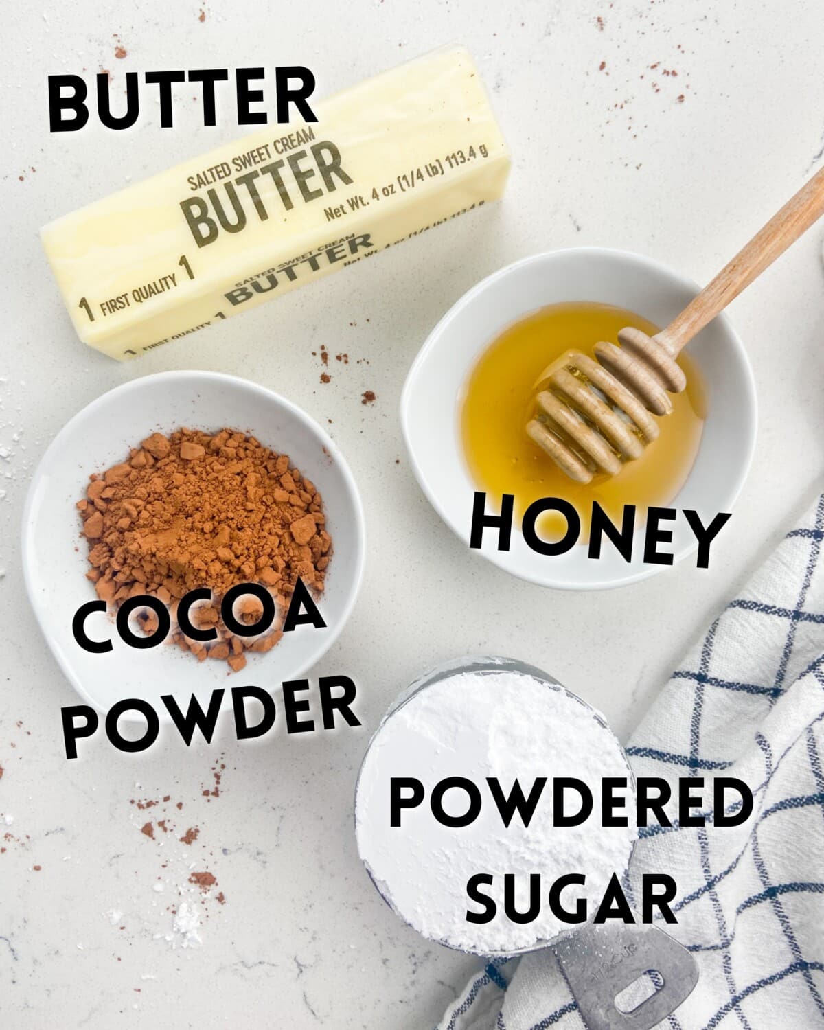 ingredients in chocolate honey butter.