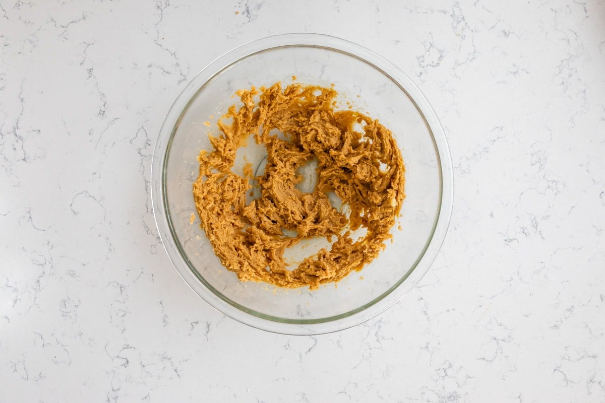 process of chocolate peanut butter cookies.