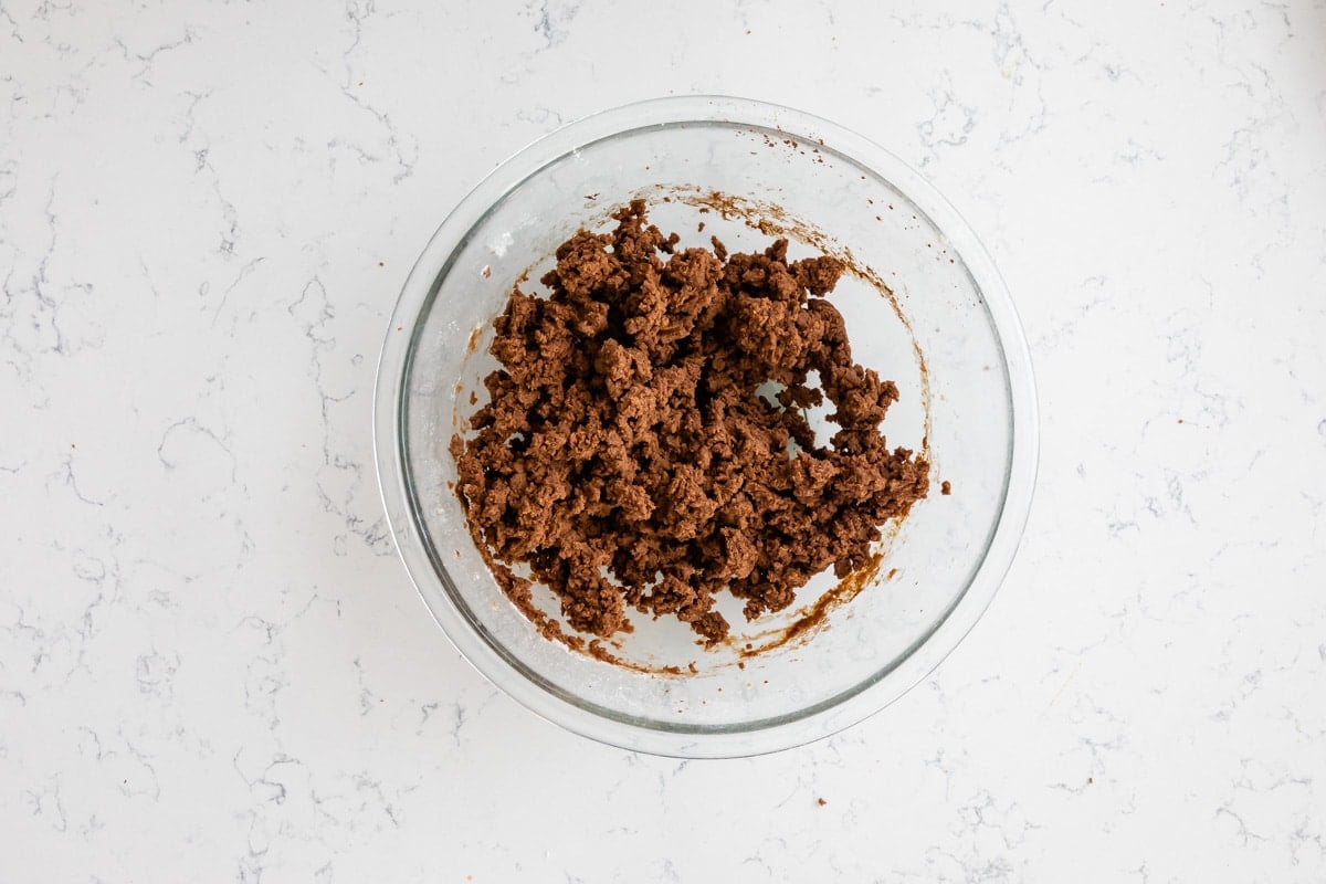 process of chocolate peanut butter cookies.