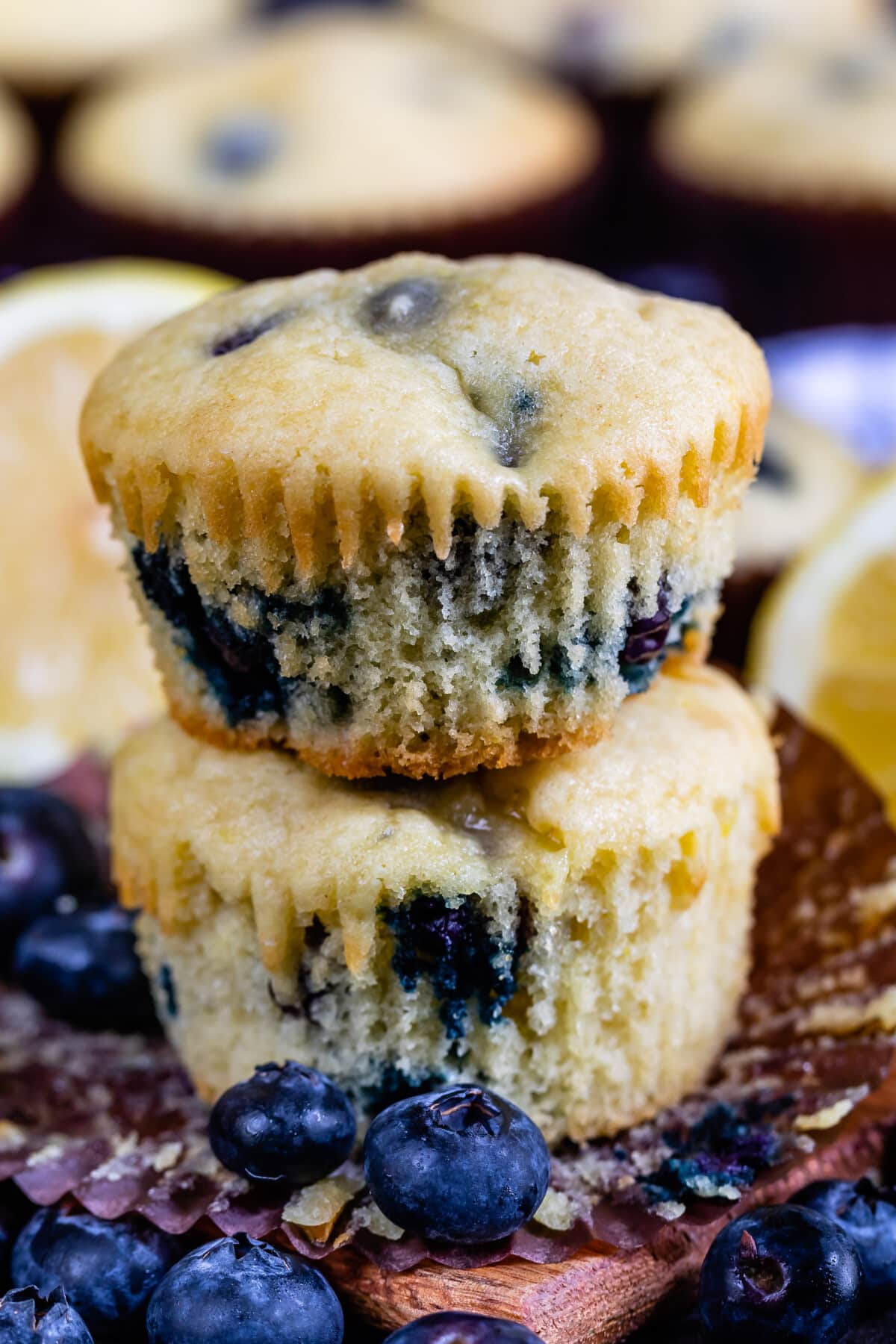 muffins with blueberries baked in.