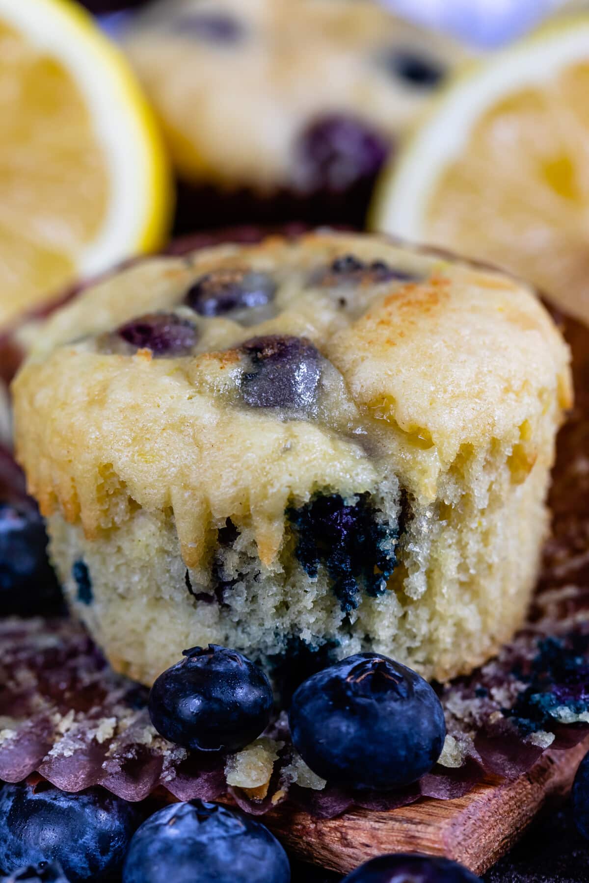 muffins with blueberries baked in.