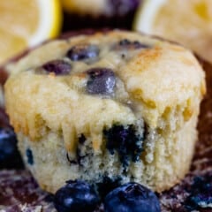 muffins with blueberries baked in.