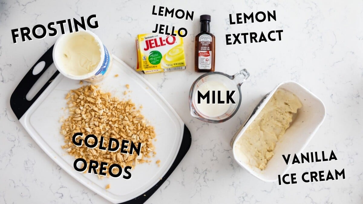 ingredients in lemon milkshake.