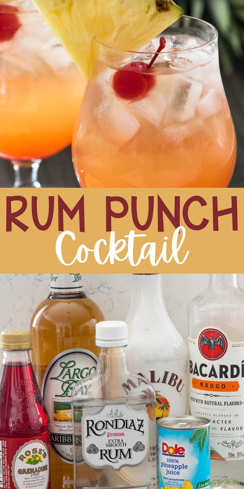 Easy Large Batch Rum Punch Inspired by the Turks and Caicos