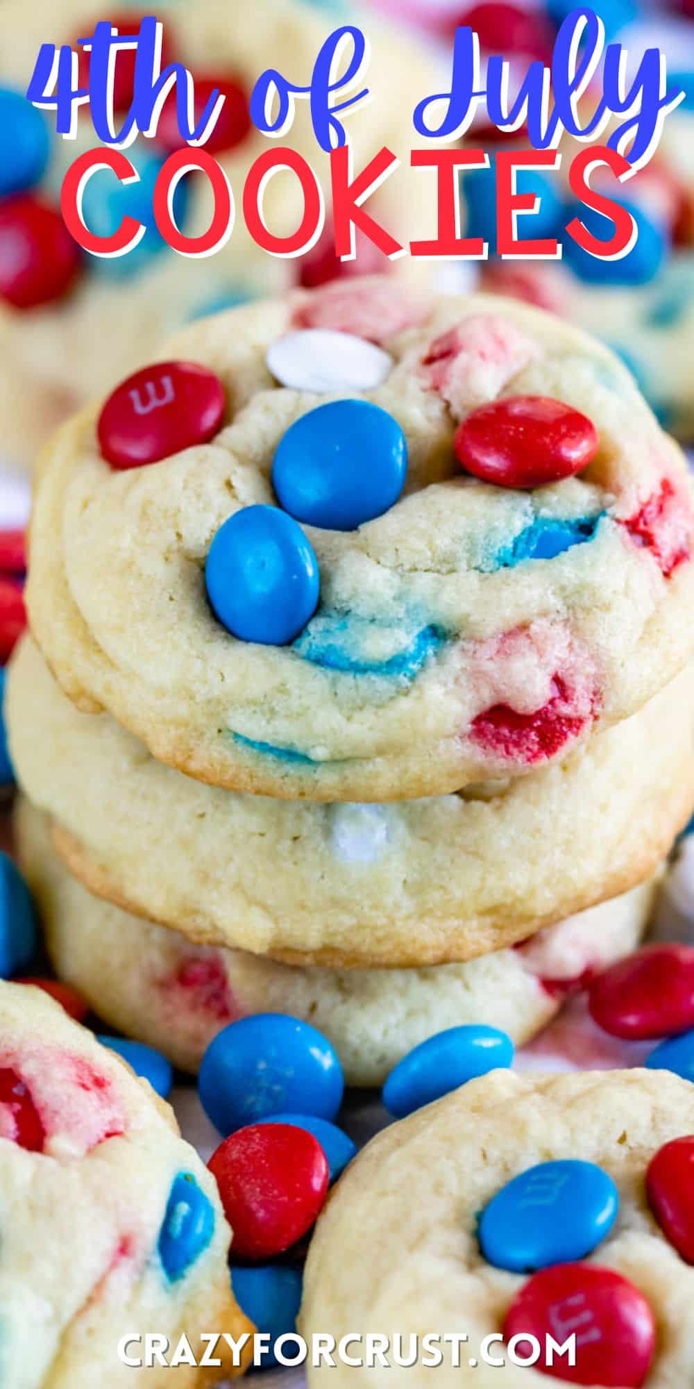 Red White And Blue M&M Cookies - Little Sunny Kitchen