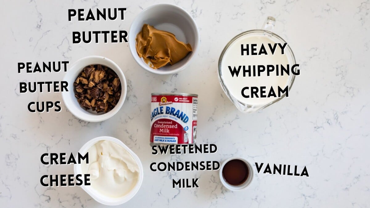 ingredients in peanut butter ice cream.