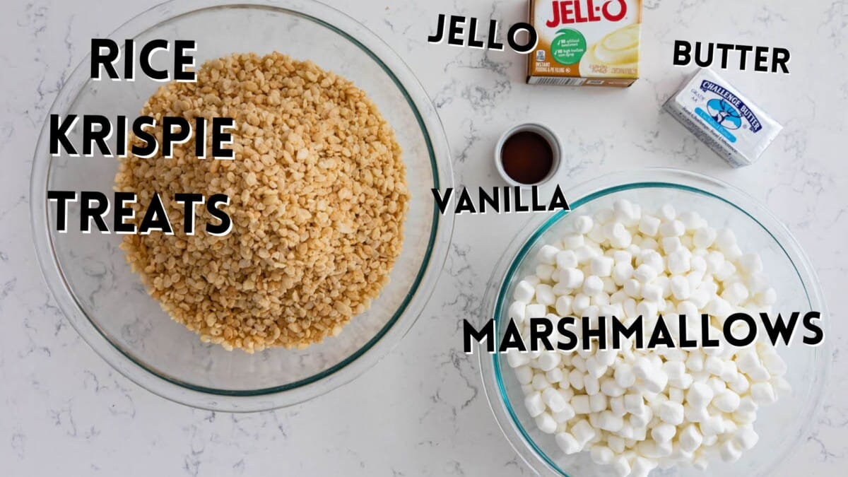 banana Rice Krispie Treats ingredients.