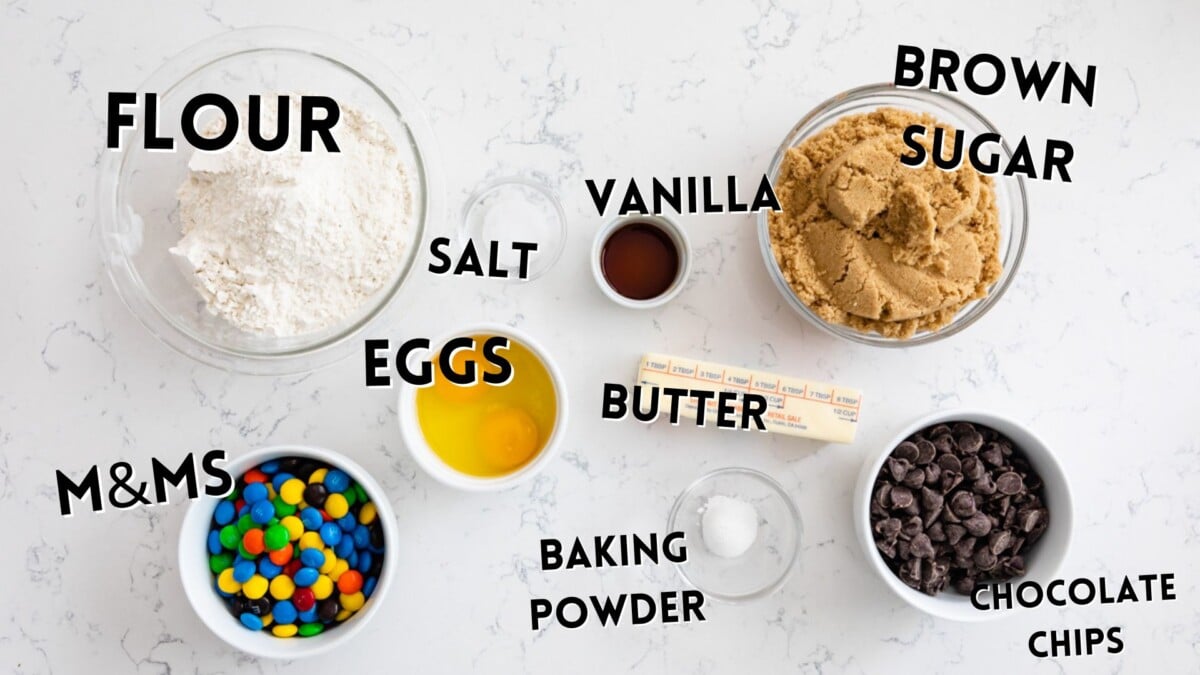 ingredients in blondies recipe.