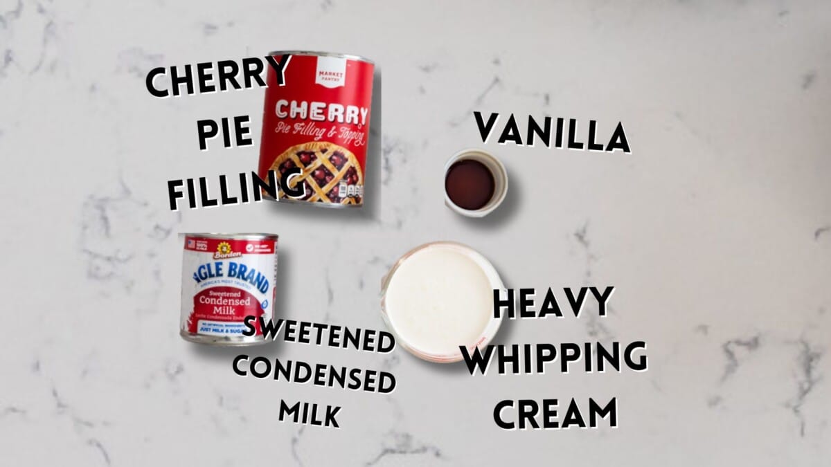 ingredients in cherry ice cream.