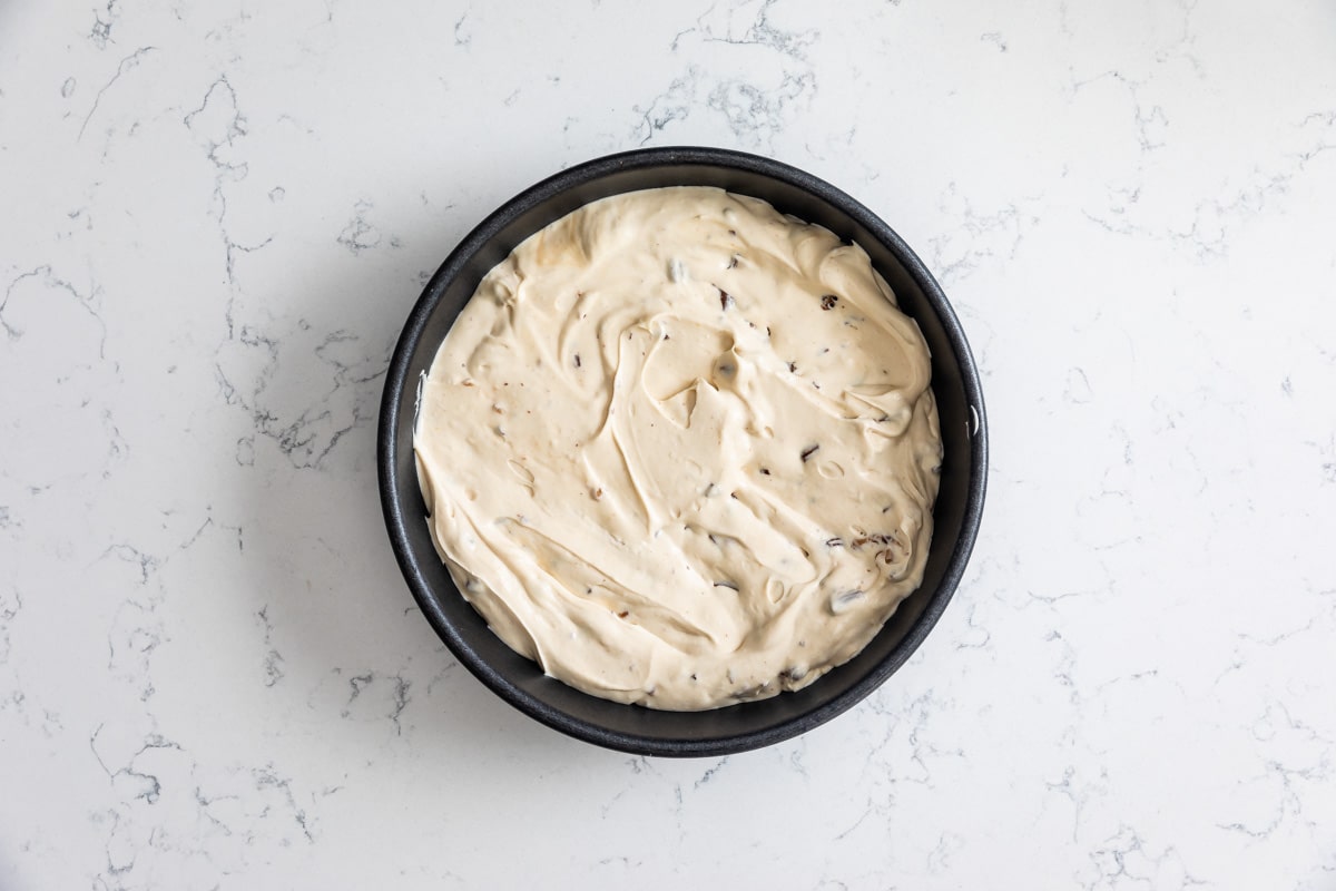 process shot of peanut butter ice cream.