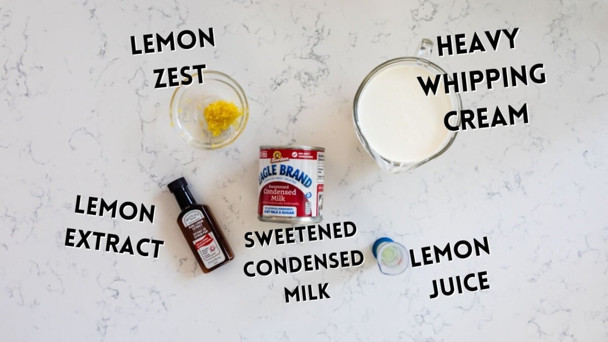 ingredients in lemon ice cream.