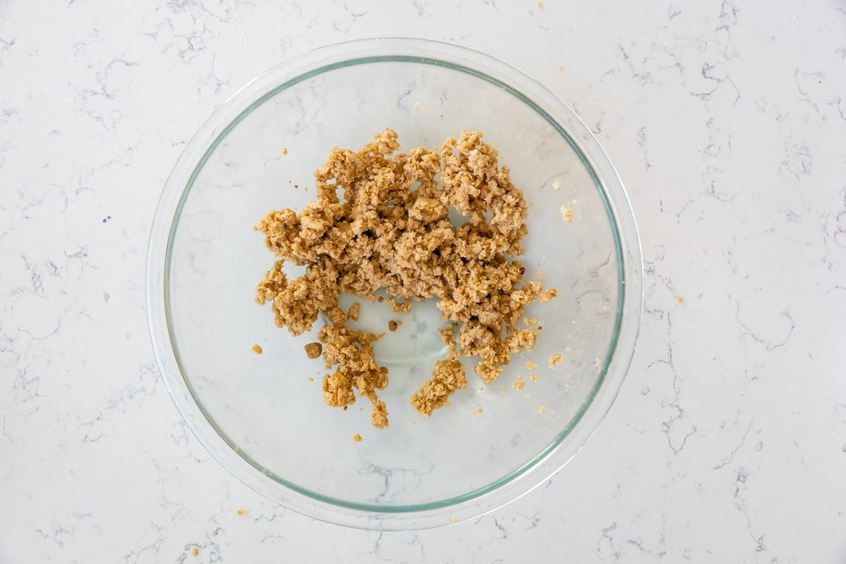 process shot of chocolate macadamia nut cookies.