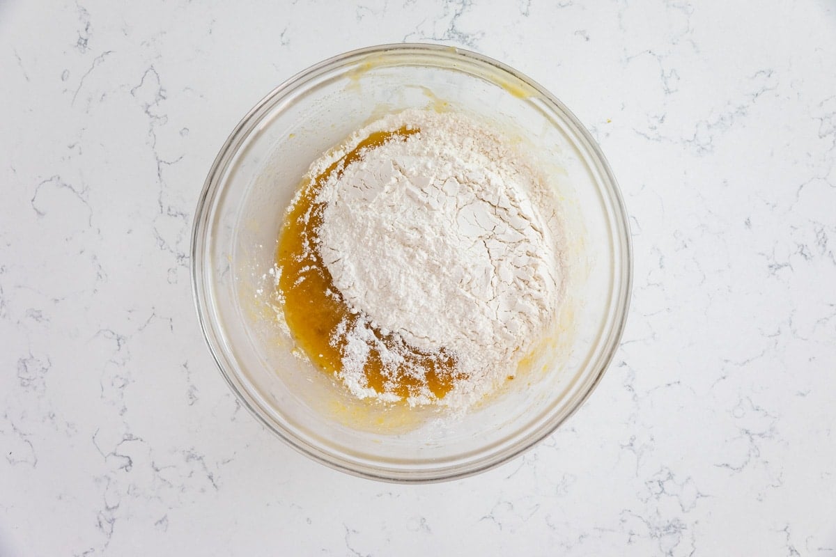 process shot in lemon zucchini bread.