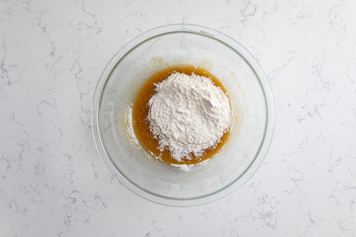 process shot in coconut cookies.