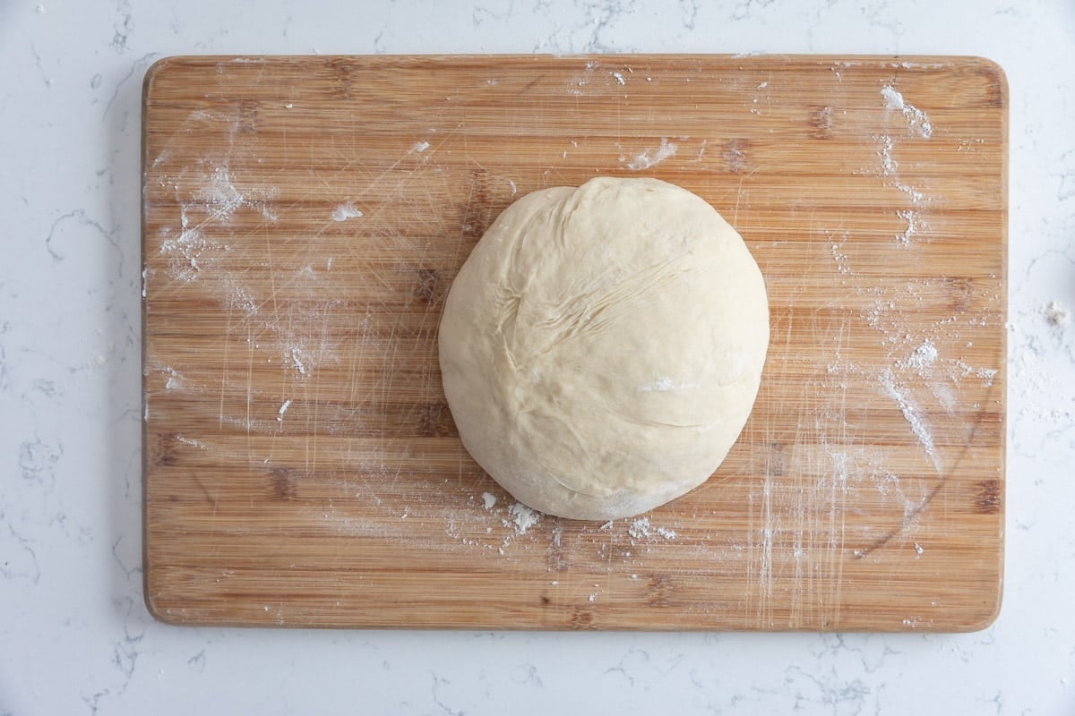 process shot of zucchini cinnamon rolls.